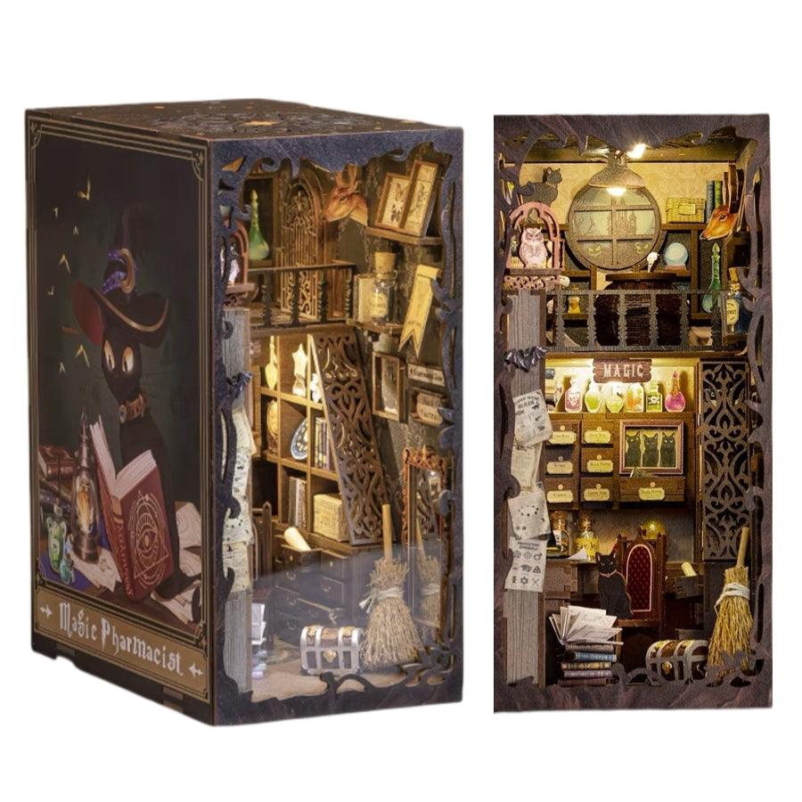 Magic Pharmacist | DIY Wooden Book Nook Kit | Bookshelf Insert
