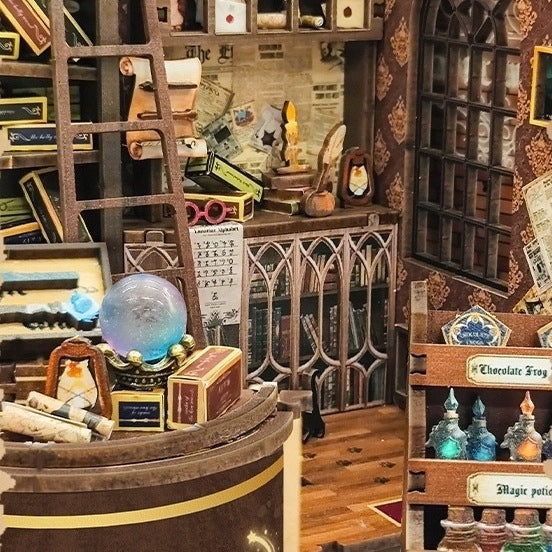 Magic Wand Shop Book Nook Shelf Insert
