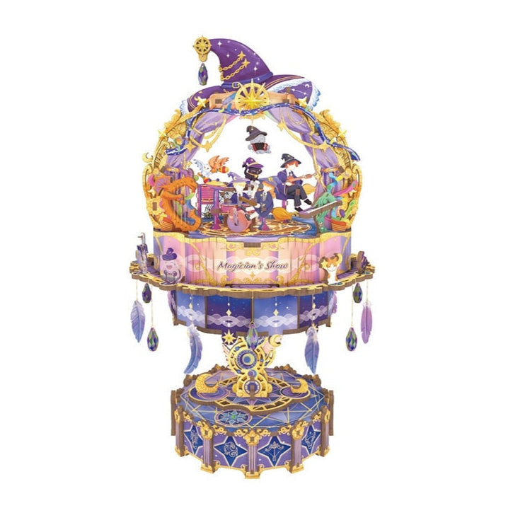 Magician’s Show 3D Wooden Puzzle Music Box