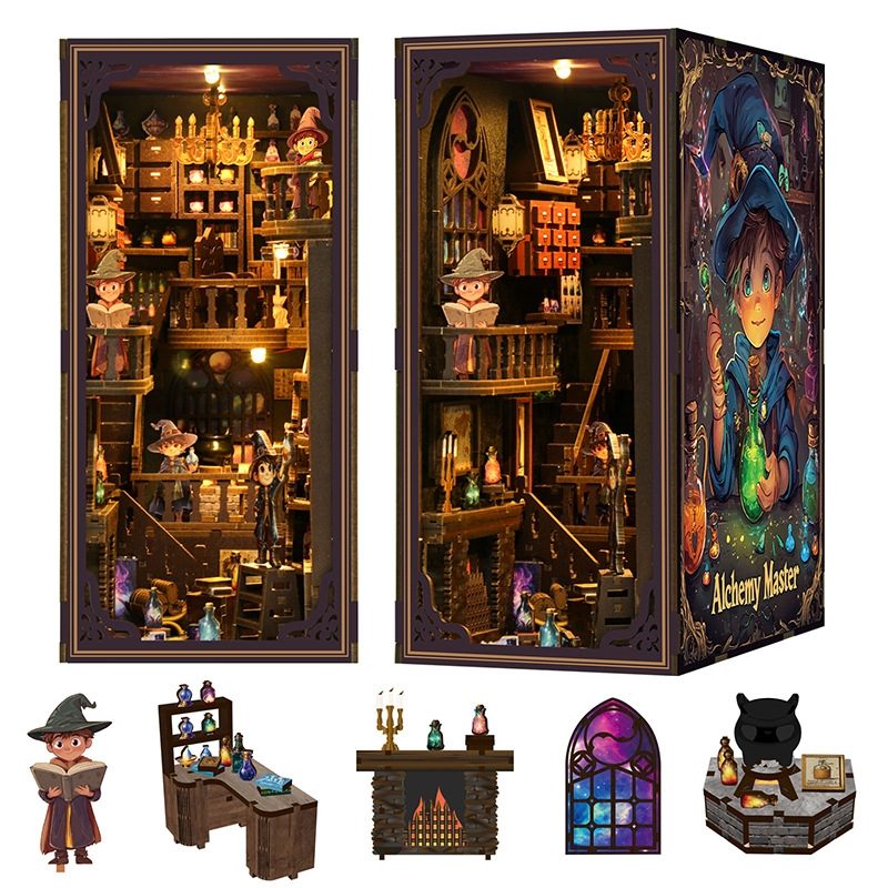 Master Alchemist DIY Book Nook Kit | Bookshelf Insert