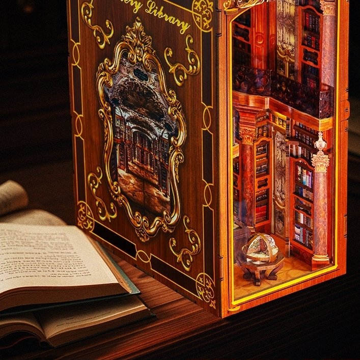 Monastery Library DIY Wooden Book Nook Kit