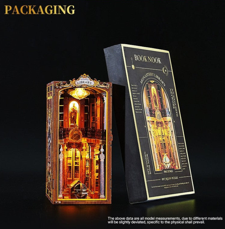 Monastery Library DIY Wooden Book Nook Kit