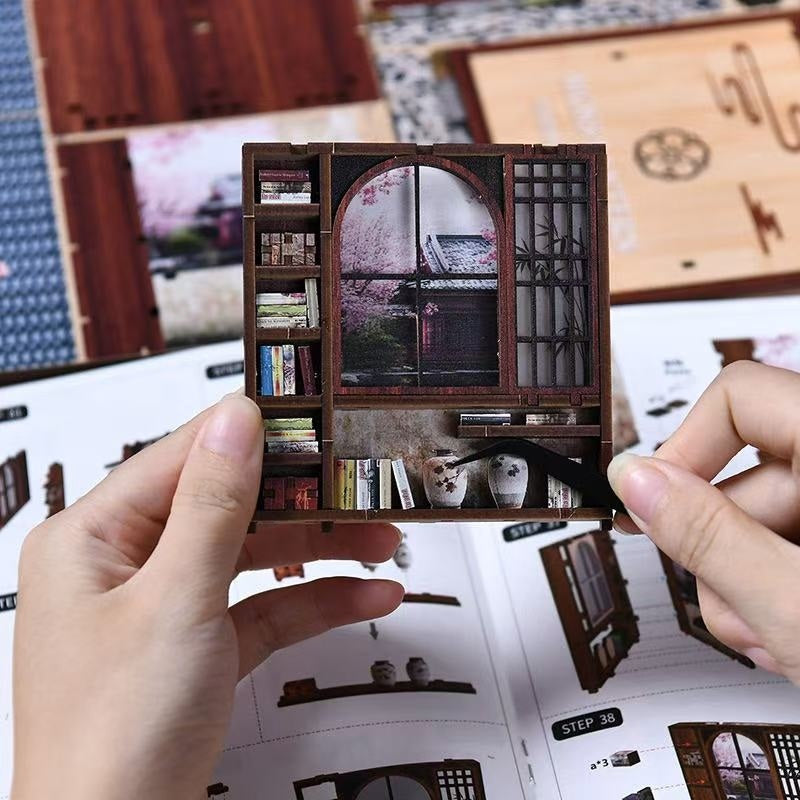 Moss Lantern Zen Garden DIY Book Nook Kit