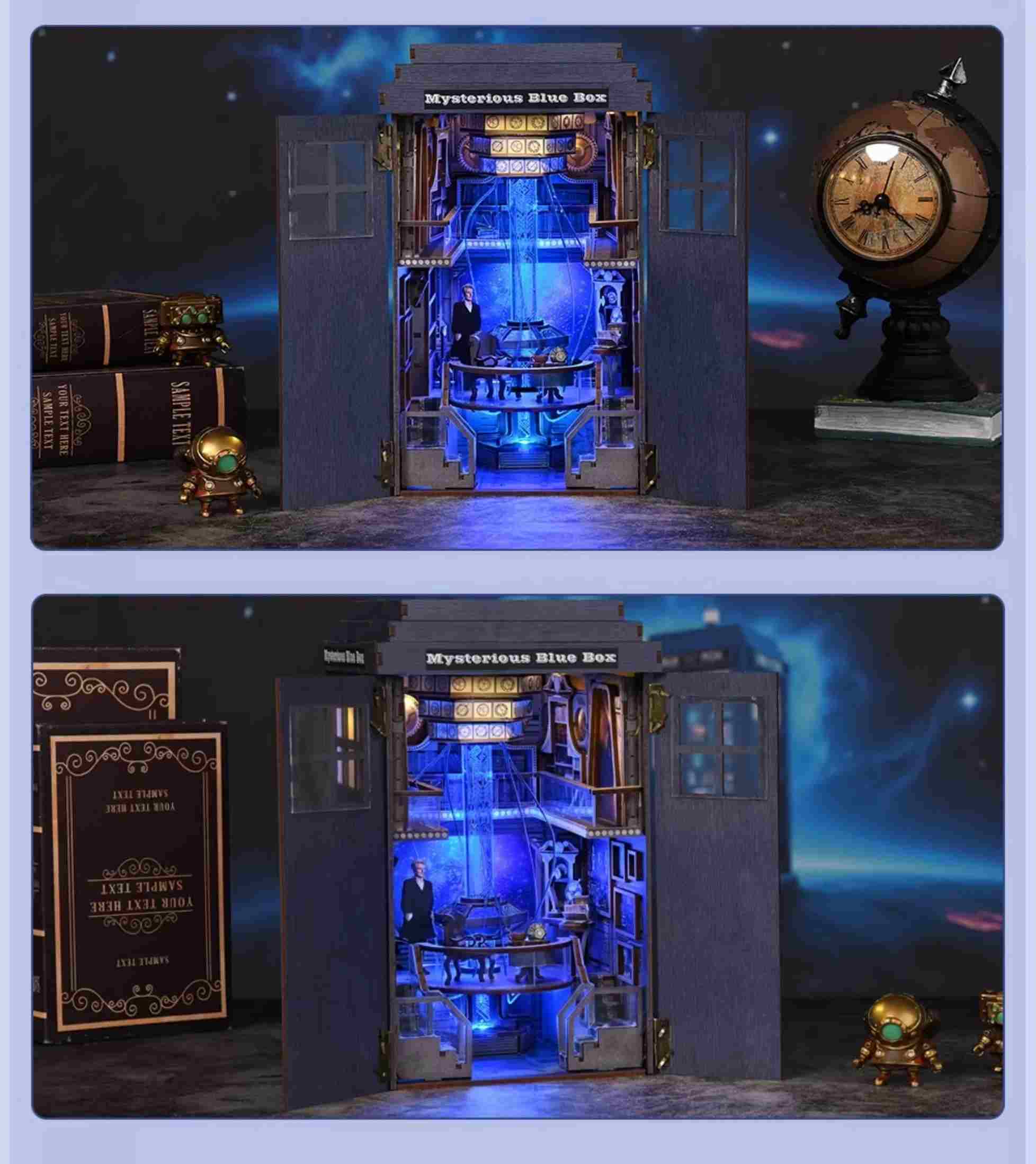 Mysterious Blue Box DIY Book Nook Kit