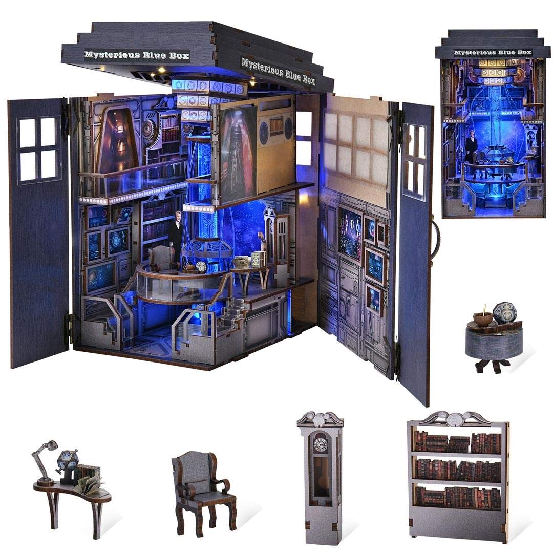 Mysterious Blue Box DIY Book Nook Kit