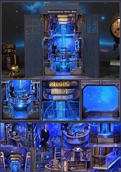 Mysterious Blue Box DIY Book Nook Kit