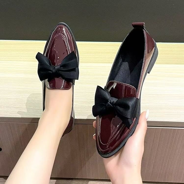 Fashion Casual Bowtie Loafers For Women England Style Ladies Casual Loafers