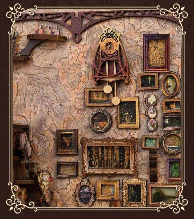 Painter's Day at Dusk DIY Book Nook Kit | Art Nouveau Inspired