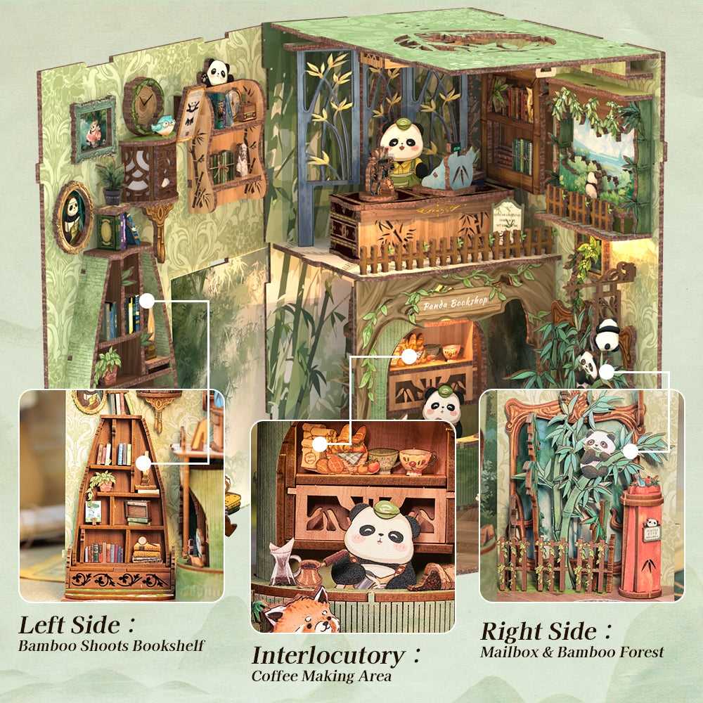 Panda Bookshop DIY Book Nook Kit