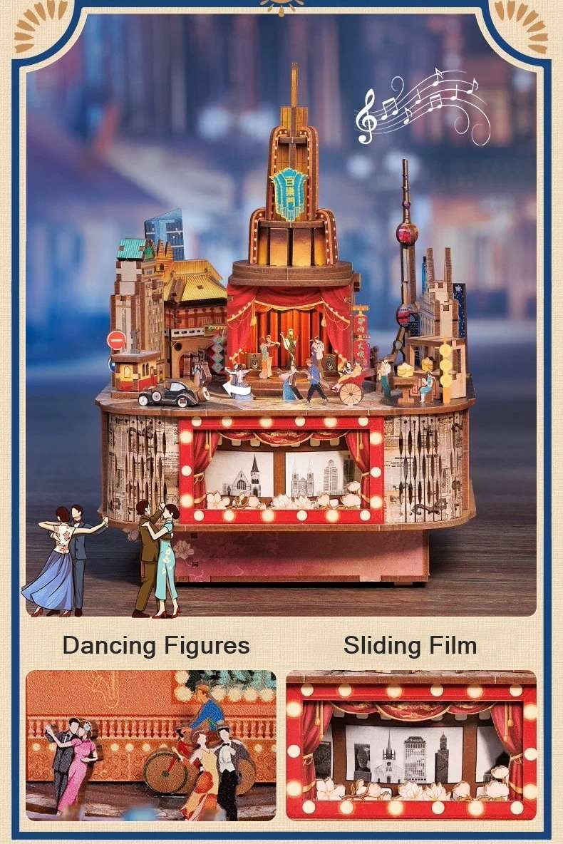 Paramount Ballroom DIY Music Box 3D Puzzle Kit