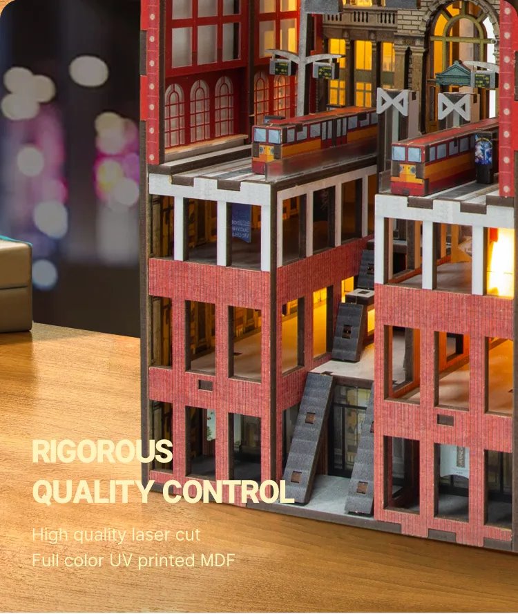 Railway Cathedral | DIY Book Nook Kit | Bookend in Double Scenes