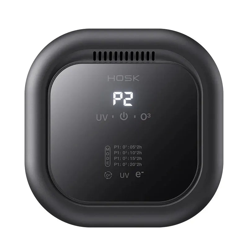Compact Negative Ion Air Purifier and Ozone Deodorizer with UV Sterilization and Timer for Home Office Pet Area