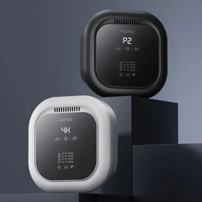 Compact Negative Ion Air Purifier and Ozone Deodorizer with UV Sterilization and Timer for Home Office Pet Area