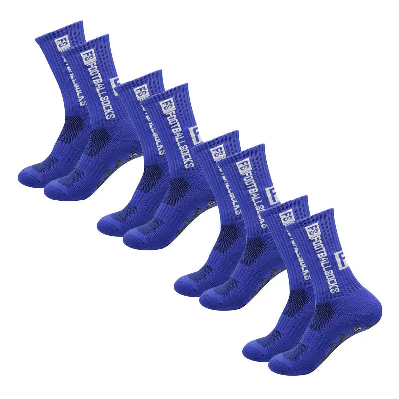 4 Pairs Soccer Socks Sports Grip Rubber Anti-slip Socks