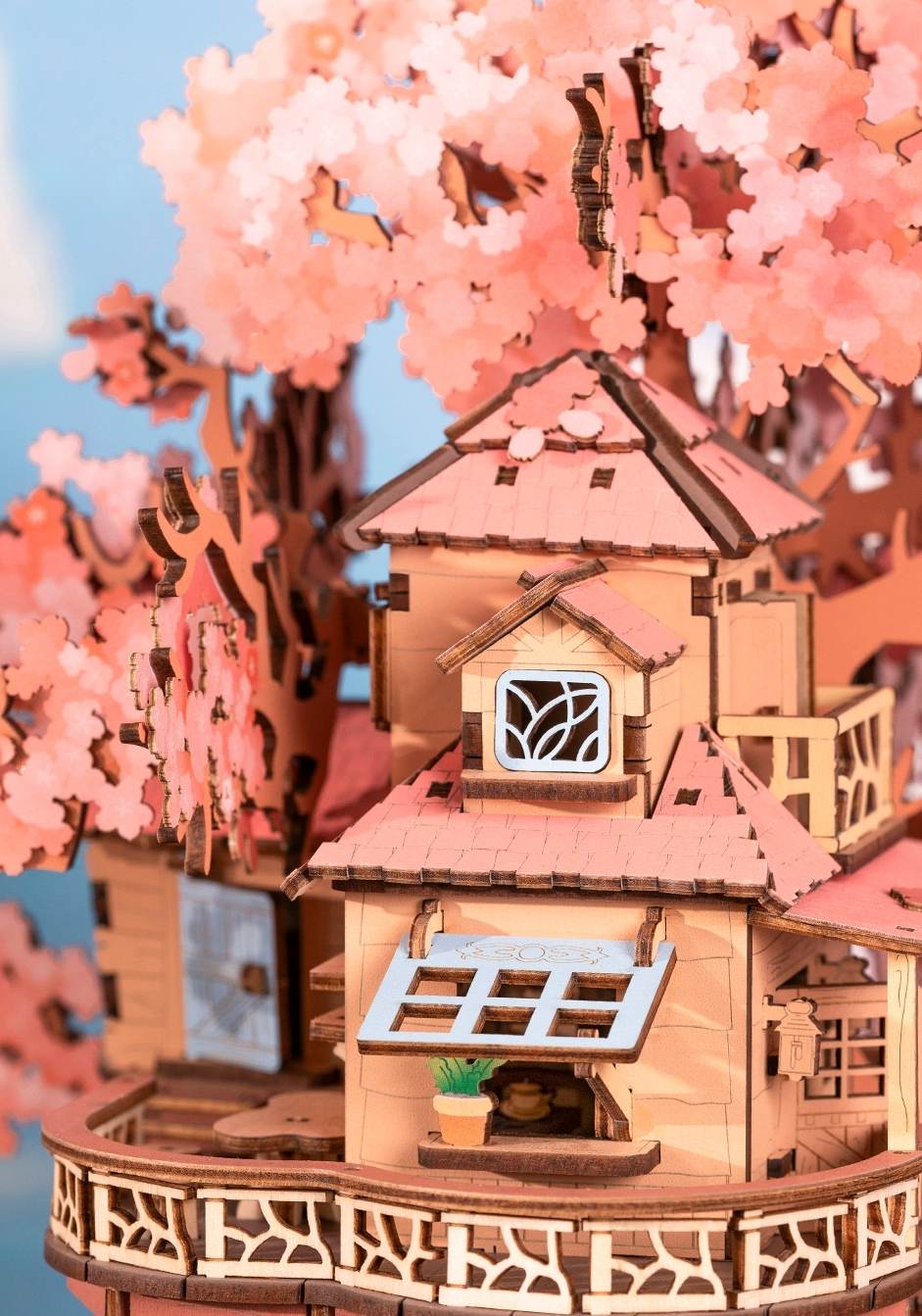 Sakura Tree House 3D Wooden Puzzle
