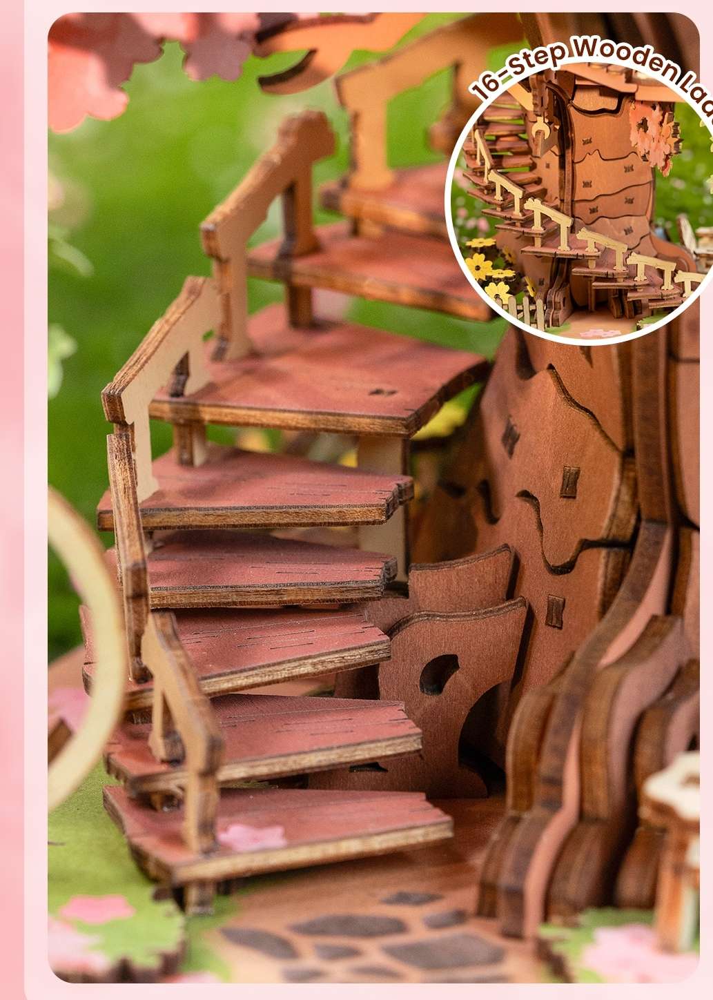 Sakura Tree House 3D Wooden Puzzle