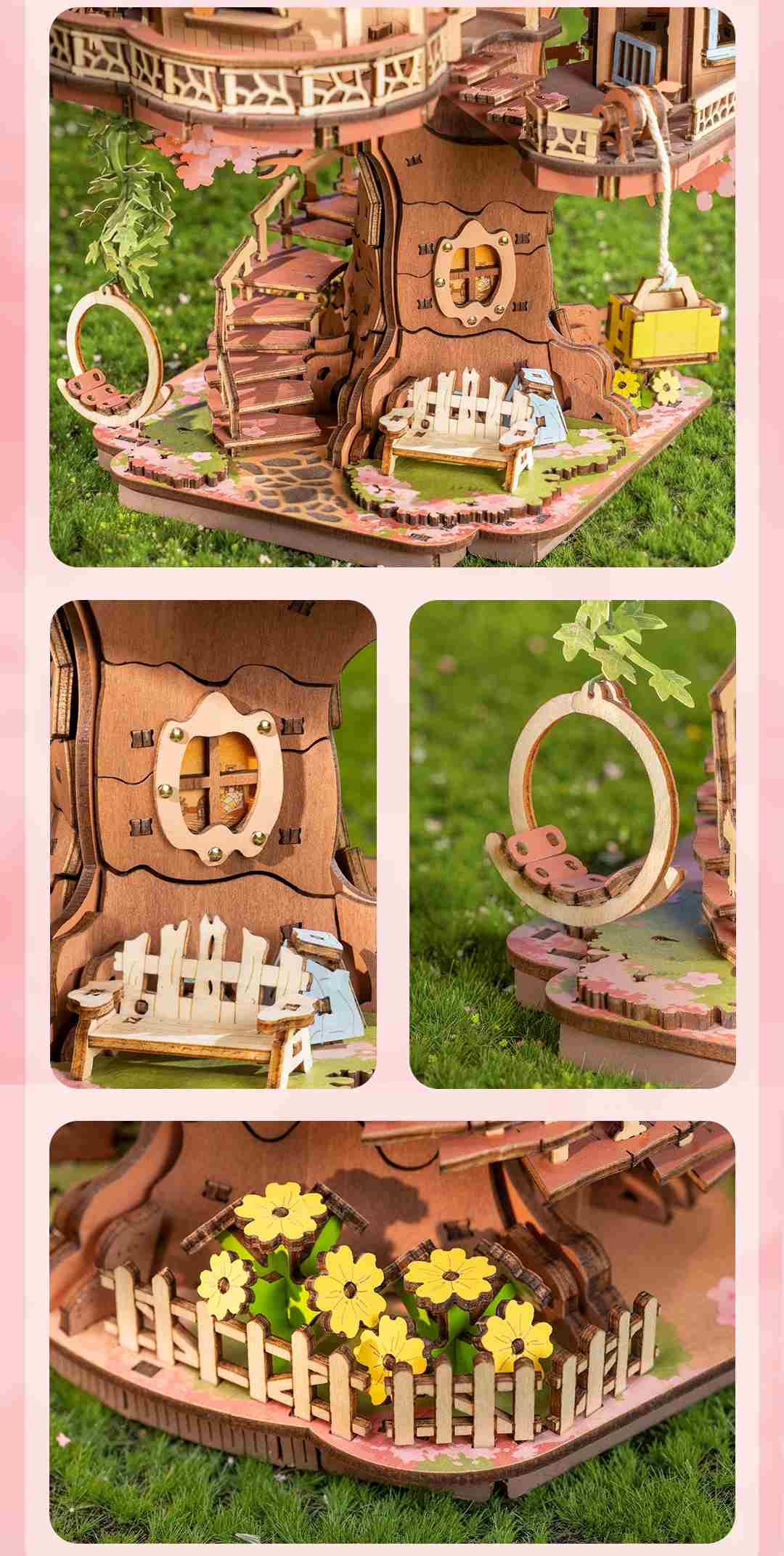 Sakura Tree House 3D Wooden Puzzle