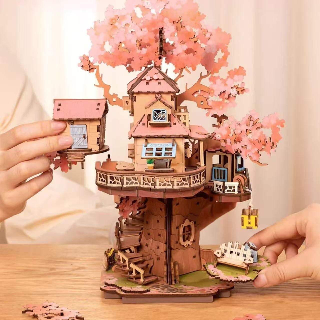 Sakura Tree House 3D Wooden Puzzle