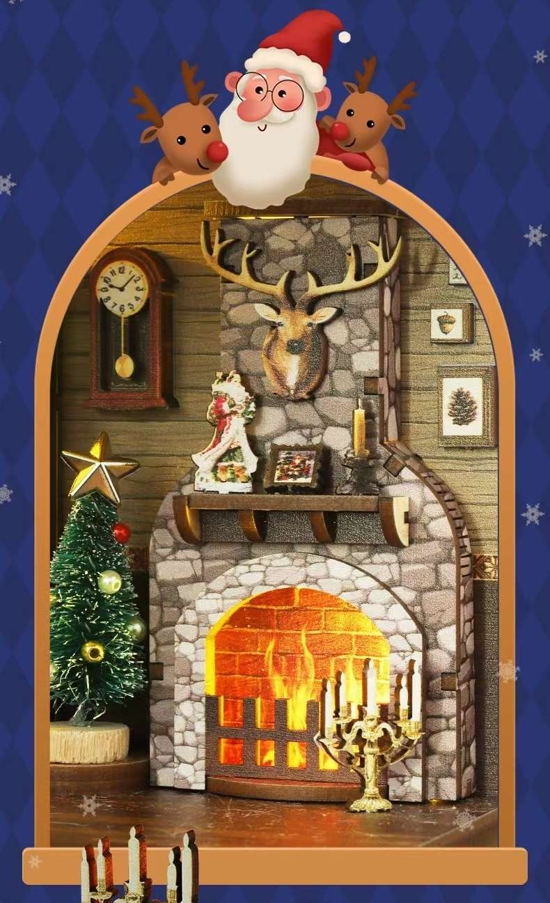 Santa's Christmas House DIY Book Nook Kit