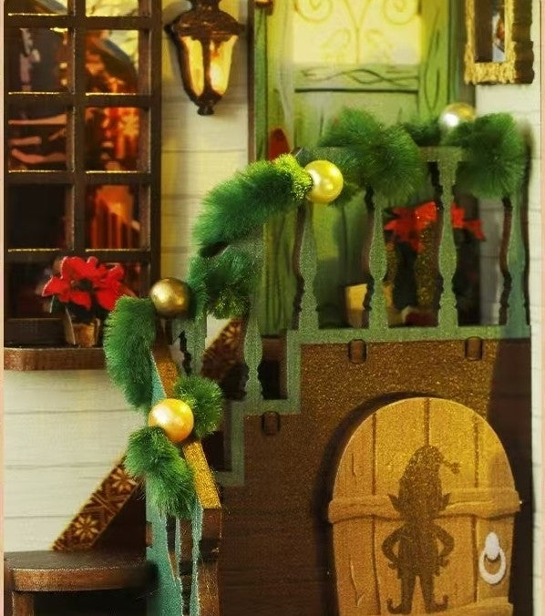 Santa's Christmas House DIY Book Nook Kit