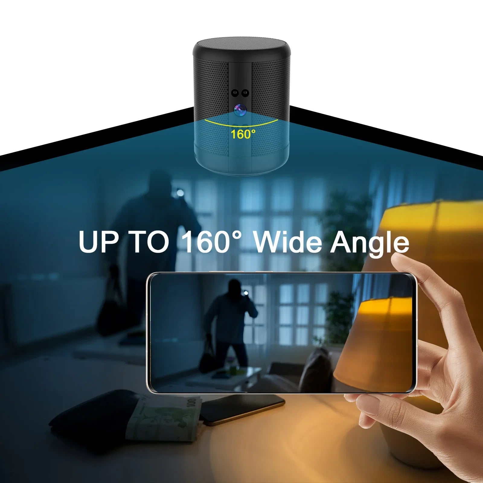 1080P Wireless Mini IP Camera Two Way Night Vision Audio Bluetooth Speaker