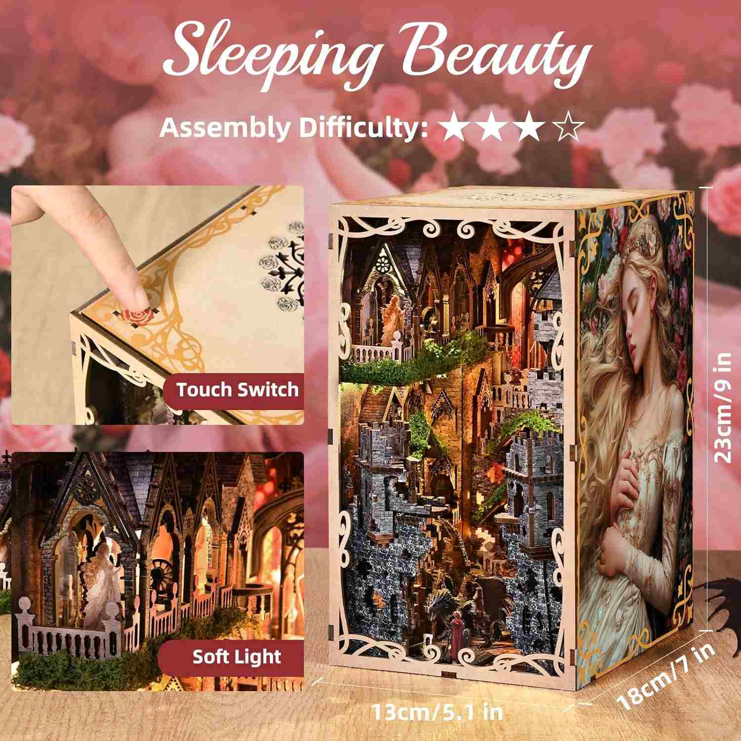 Sleeping Beauty DIY Wooden Book Nook Kit