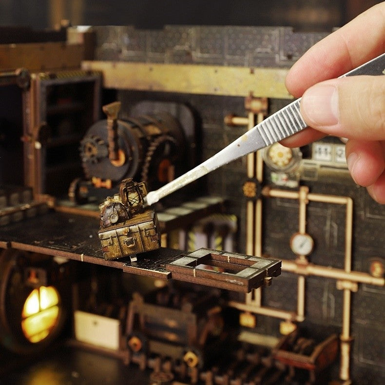 Steampunk World DIY Book Nook Kit | Vintage Mechanical-Punk