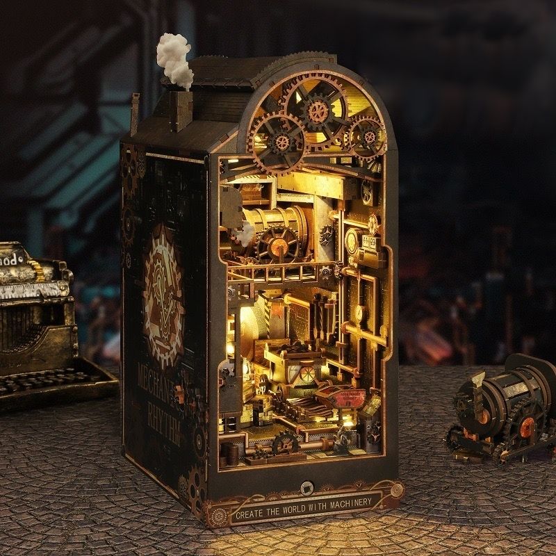 Steampunk World DIY Book Nook Kit | Vintage Mechanical-Punk