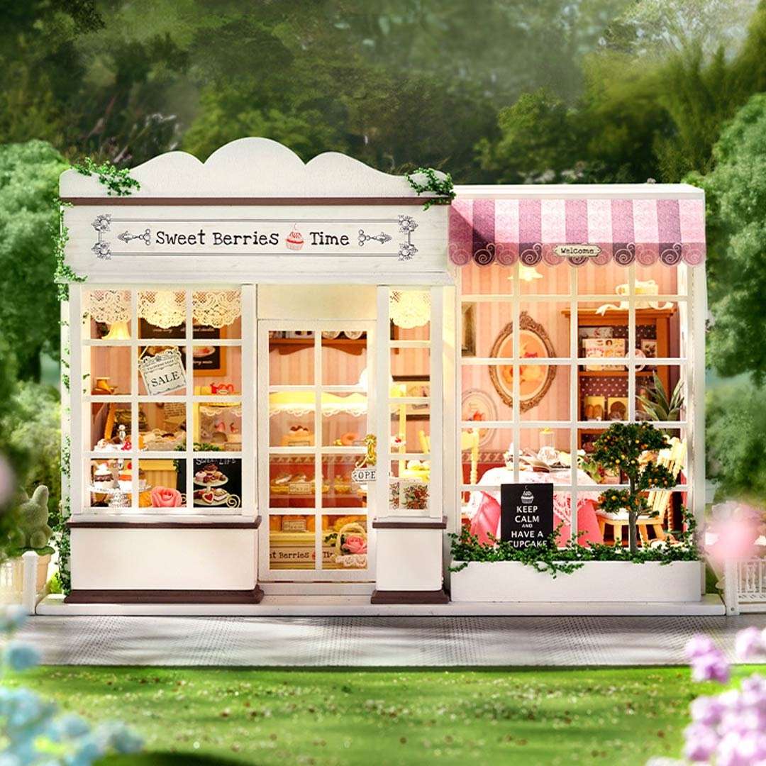 Sweet Berries Time Dessert Shop DIY Dollhouse Kit
