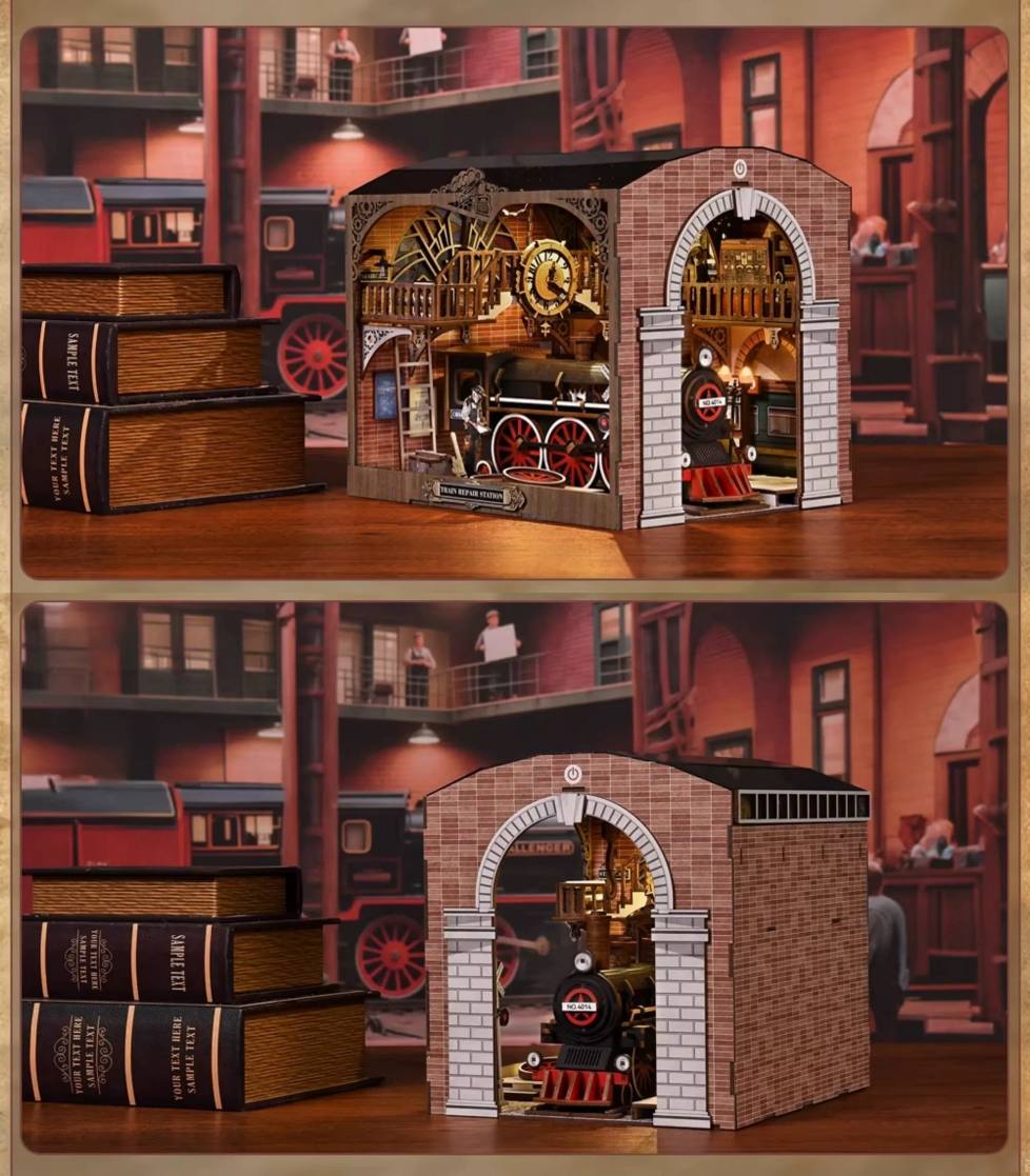 Train Repair Station DIY Book Nook Kit