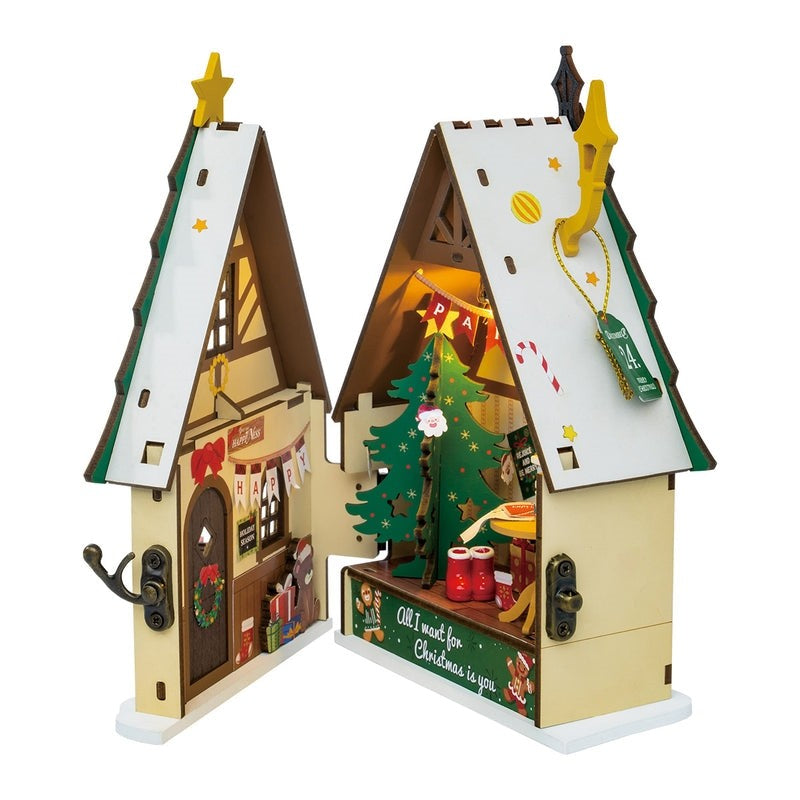 Twinkling Christmas House DIY Miniature House Kit