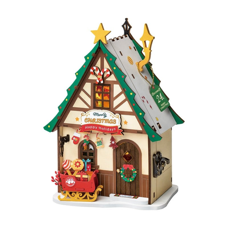 Twinkling Christmas House DIY Miniature House Kit
