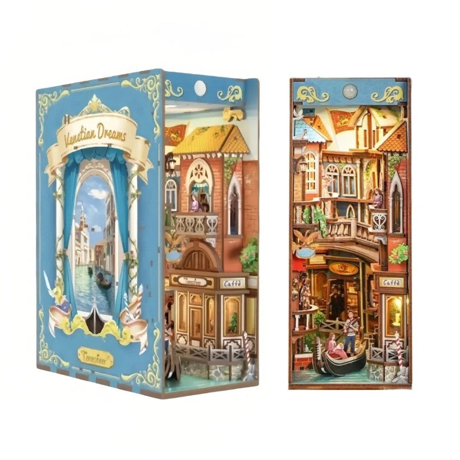 Venetian Dreams DIY Book Nook Kit | Miniature Bookshelf Insert