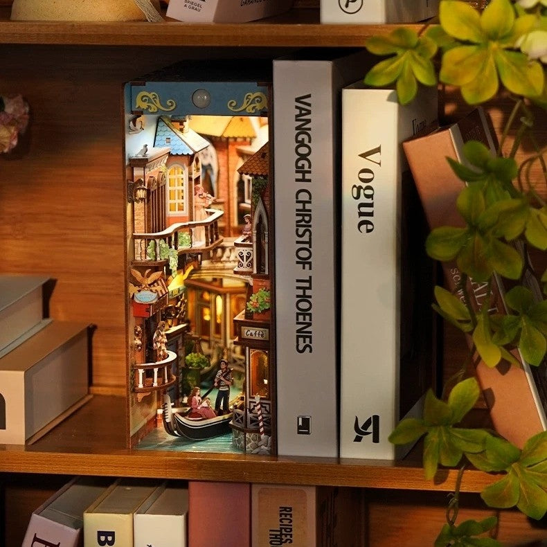Venetian Dreams DIY Book Nook Kit | Miniature Bookshelf Insert