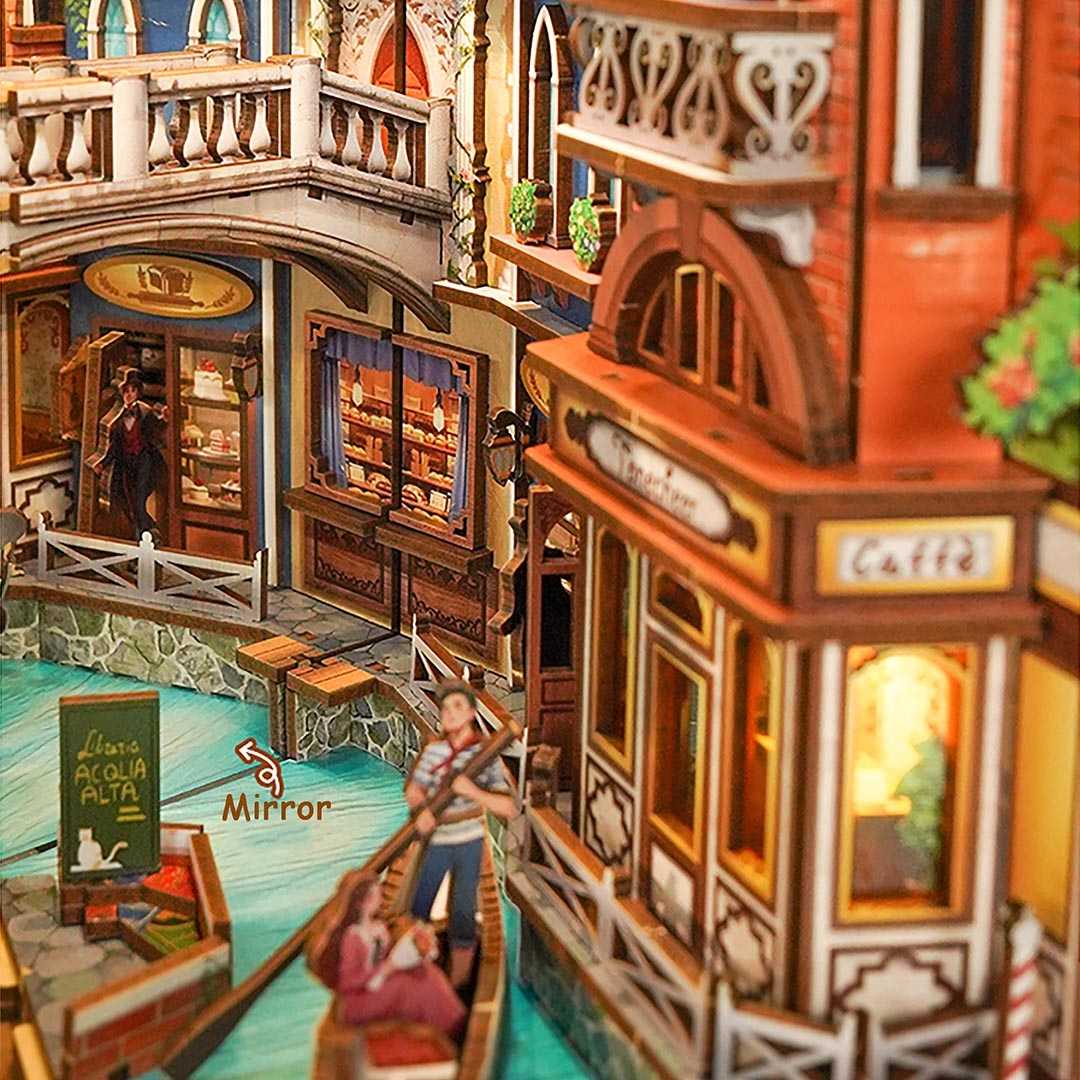 Venetian Dreams DIY Book Nook Kit | Miniature Bookshelf Insert