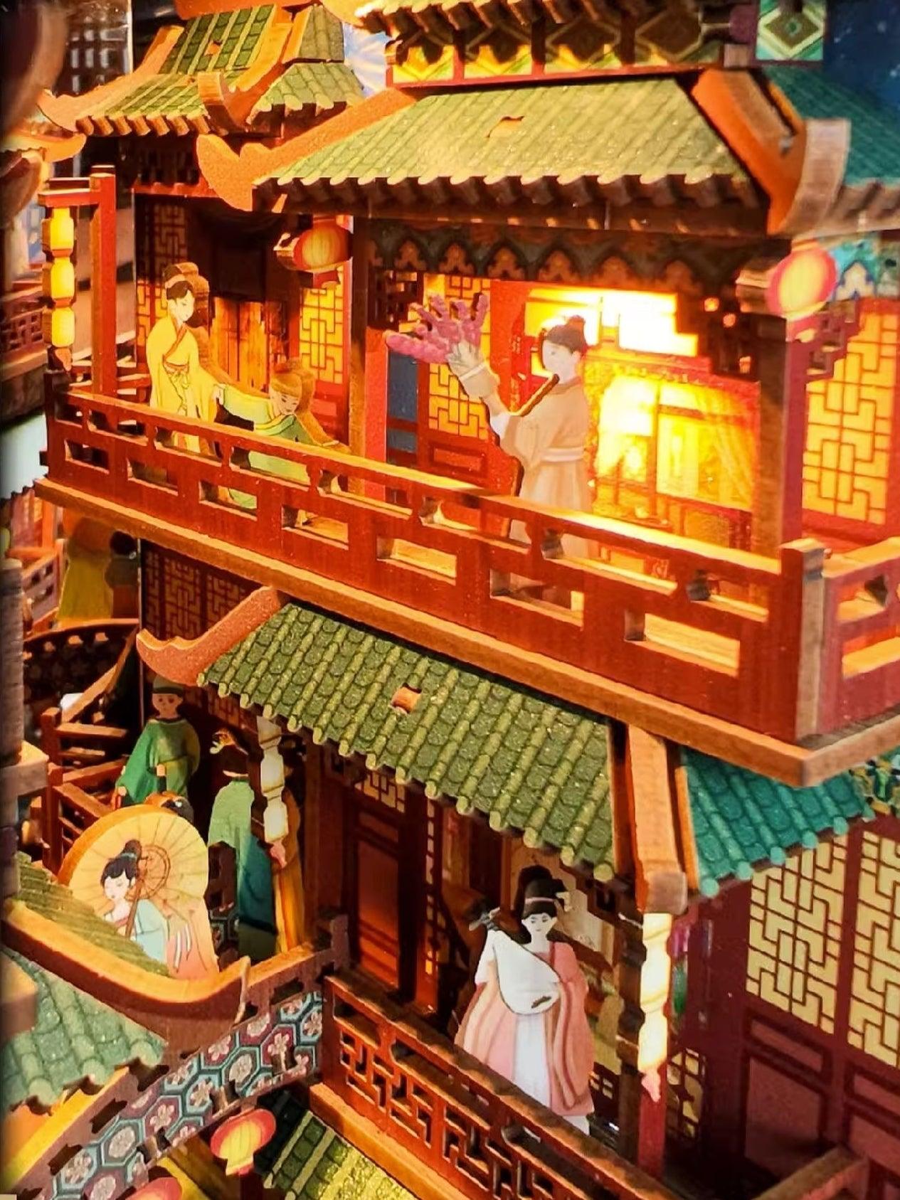Ancient Chinese Night Market DIY Book Nook Kit