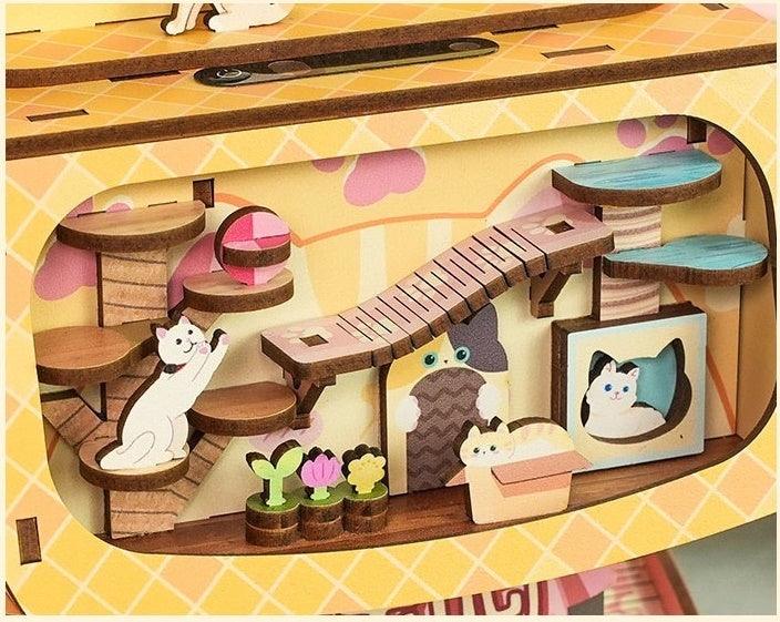 Cat Park | 3D Wooden Puzzle | Miniature Crafts