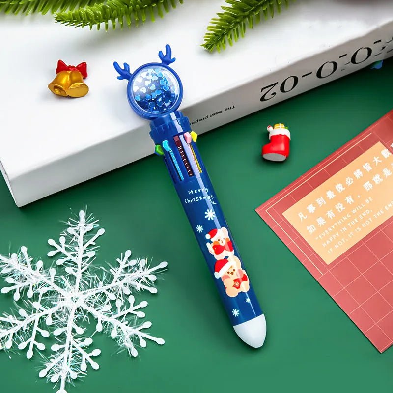 Christmas Ballpoint Pen Set Of 10  – Perfect Gifts for Kids This Merry Season & New Year