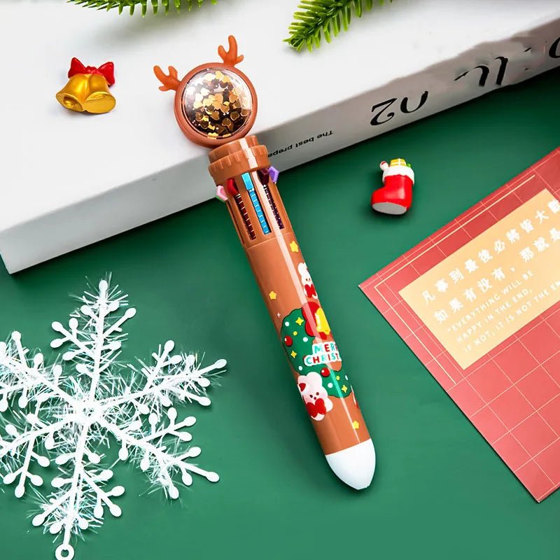 Christmas Ballpoint Pen Set Of 10  – Perfect Gifts for Kids This Merry Season & New Year