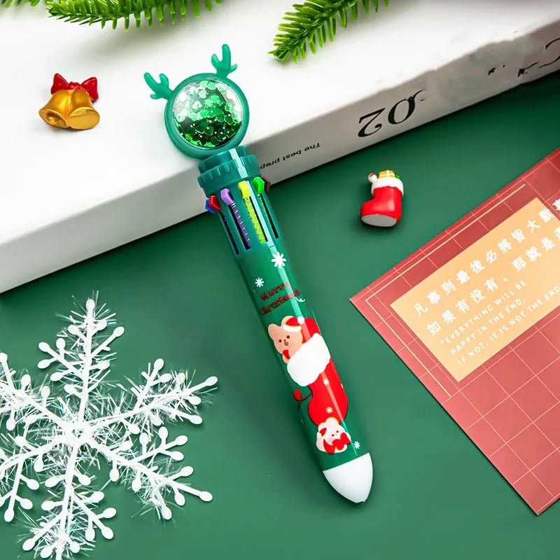 Christmas Ballpoint Pen Set Of 10  – Perfect Gifts for Kids This Merry Season & New Year