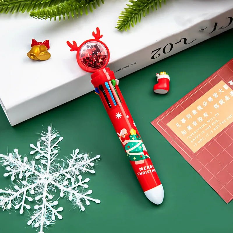 Christmas Ballpoint Pen Set Of 10  – Perfect Gifts for Kids This Merry Season & New Year