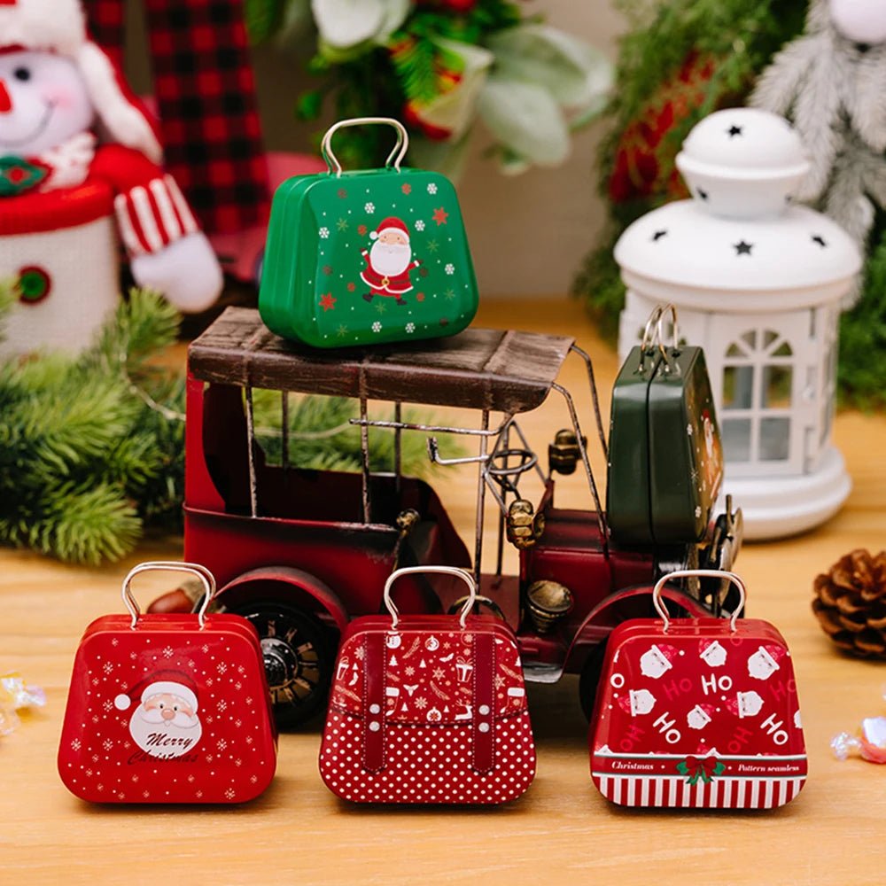 Christmas Tin Gift Box Set   – Charming Metal Storage Boxes with Lids for Holiday Treats