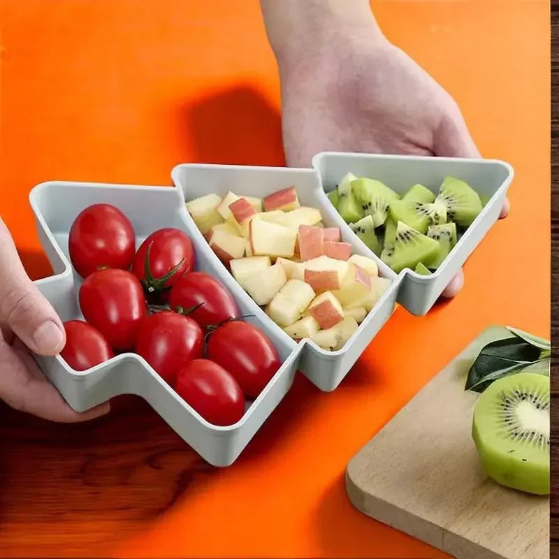 Christmas Tree-Shaped Snack Plates - Set of 4 – Perfect for Candy, Nuts, Fruits, and Desserts at Parties & Holidays