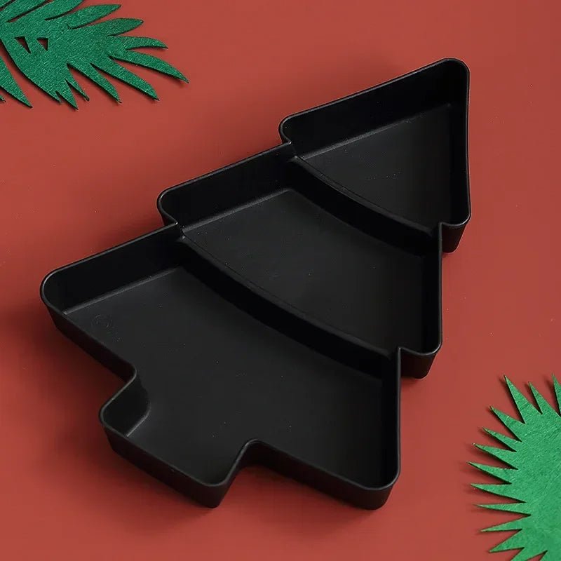 Christmas Tree-Shaped Snack Plates - Set of 4 – Perfect for Candy, Nuts, Fruits, and Desserts at Parties & Holidays