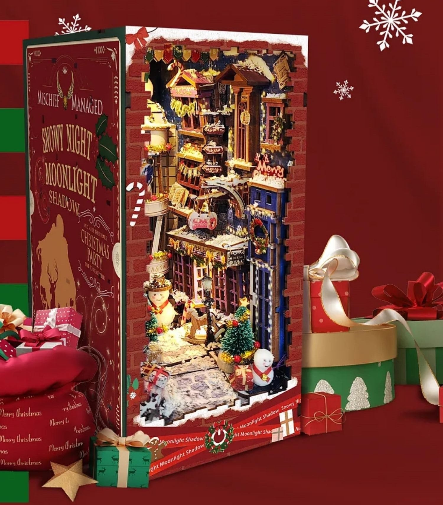 Christmas Snowy Night Wizard’s Alley DIY Book Nook Kit