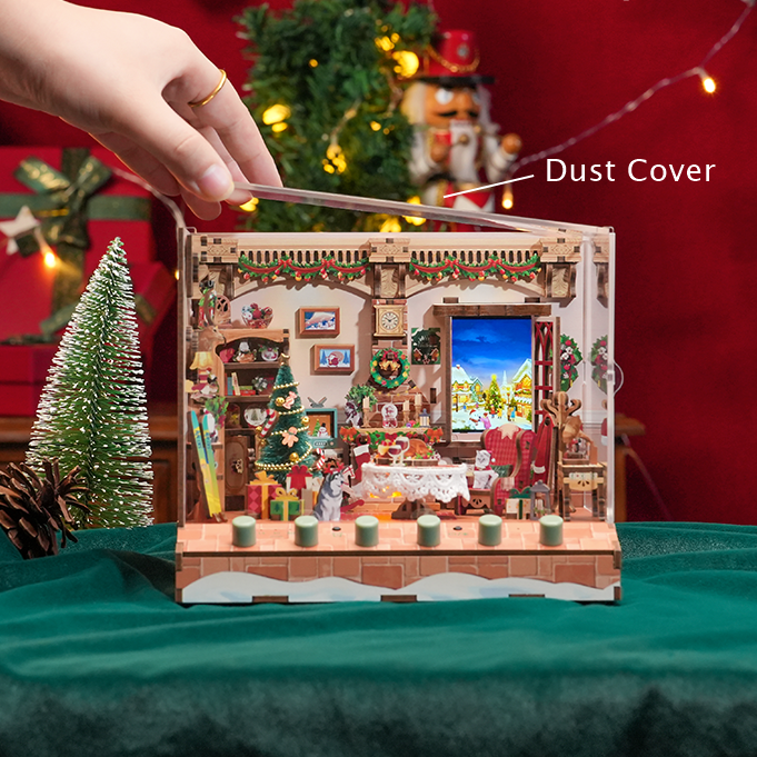 Christmas Cottage DIY Miniature House Kit | Music Box