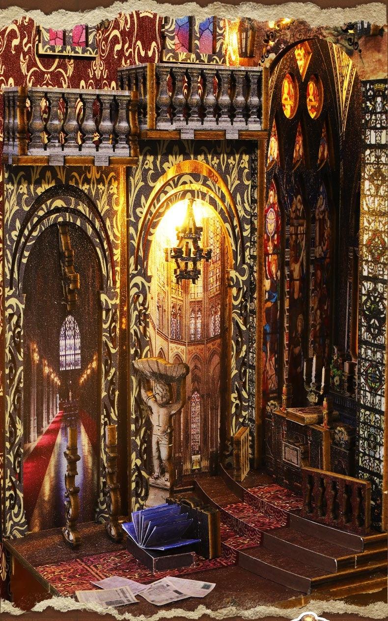 Medieval Church DIY Wooden Book Nook Kit