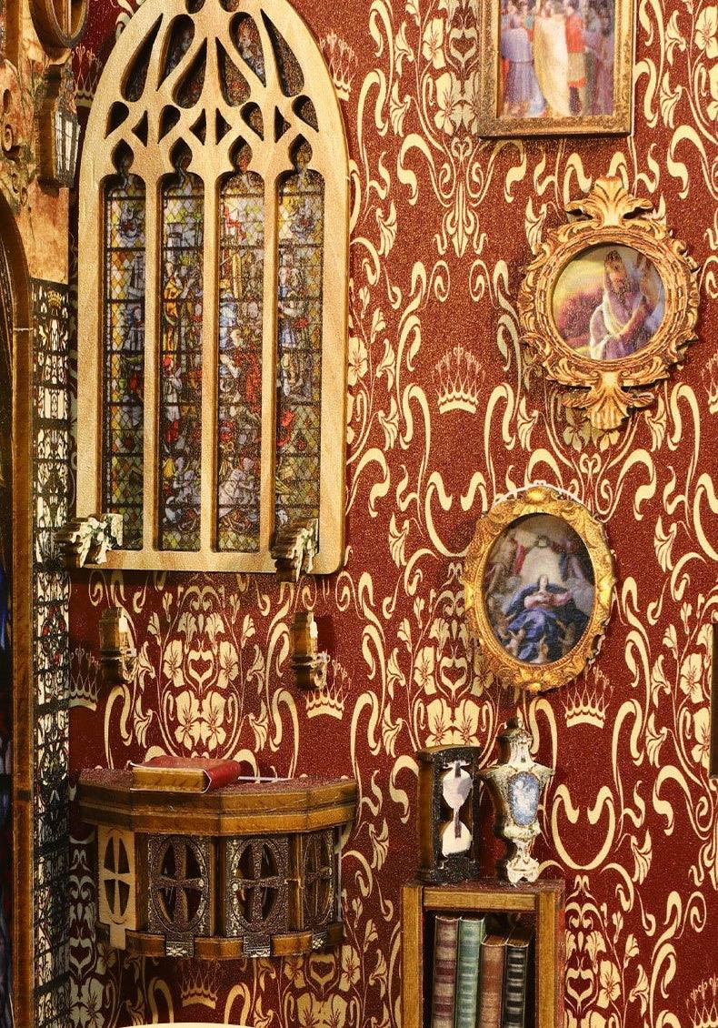 Medieval Church DIY Wooden Book Nook Kit