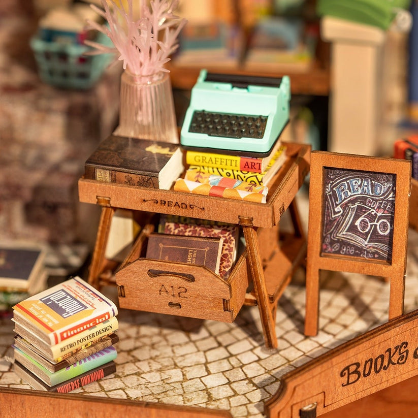 Corner Bookstore DIY Miniature Dollhouse kit