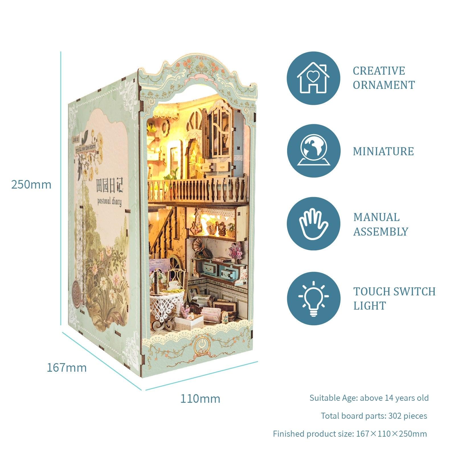 Countryside Diary | DIY Book Nook Kit | Bookshelf Insert Diorama Miniature
